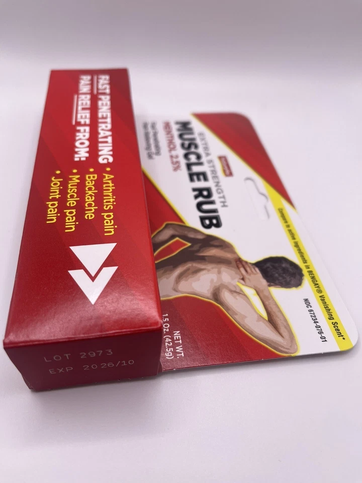 Muscle Rub Extra Strength Pain Relieving Gel Menthol 2.5% 1.5 oz Tube - Image 4 of 4