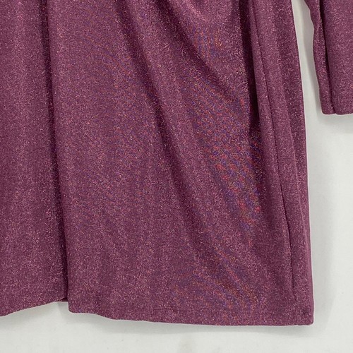 Wild Fable Juniors Size 3X Cut Out Bodycon Short Dress Purple Lurex Long Sleeves - Picture 3 of 9