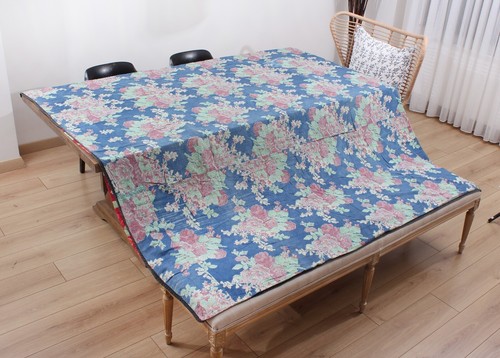 Roller Print On Cotton Fabric Uzbek 6.63' x 6.79' VINTAGE FAST Shipment 14892 - Picture 8 of 12