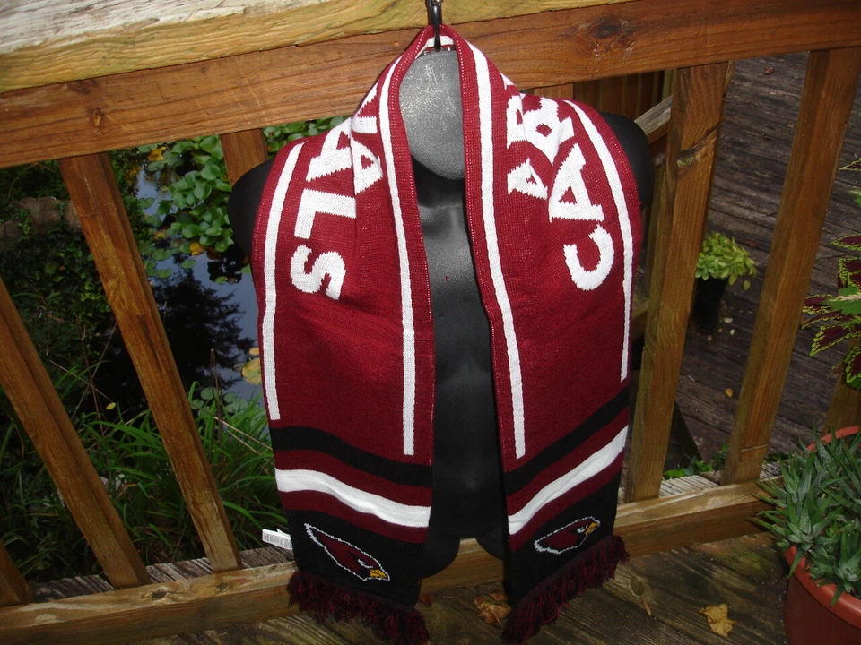 全新 64 英寸 ARIZONA CARDINALS NFL 橄榄球队 SCARF 冬季外套 夹克 主页横幅 — 第 4/4 张图片