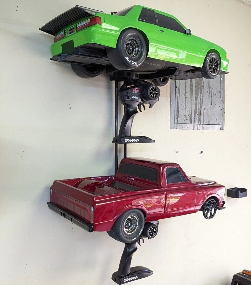 STACKZ 1/10 RC Car Shelf Pit Display Stand Holder for NPRC Drag Cars Wall Mount - Image 4 of 4