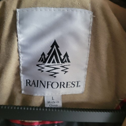 Rainforest Mens Oxford Thermoluxe Filled Parka Jacket Faux Shearling L Hooded - Picture 4 of 15