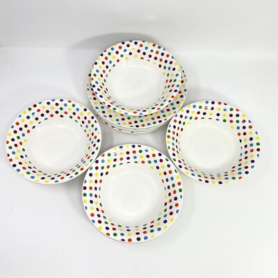 Vista Alegre Earthenware PINTAS SMARTIES Dessert Lunch Plate Cereal Bowl SET NWT