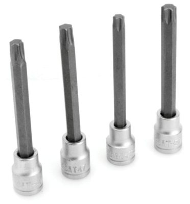 Wilmar W86020 Performance Tool 3/8 Drive 4 Piece Long Brake Caliper Star Bit Set