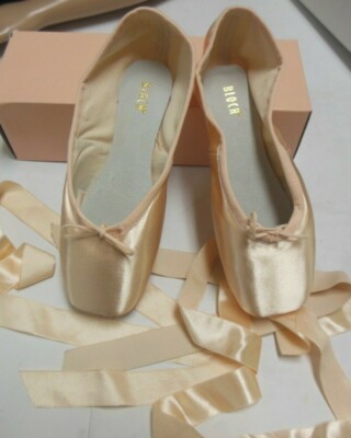  Bloch Satin Toe Pointe shoes Ribbon & Elastic in box Serenade S0131L 4 widths