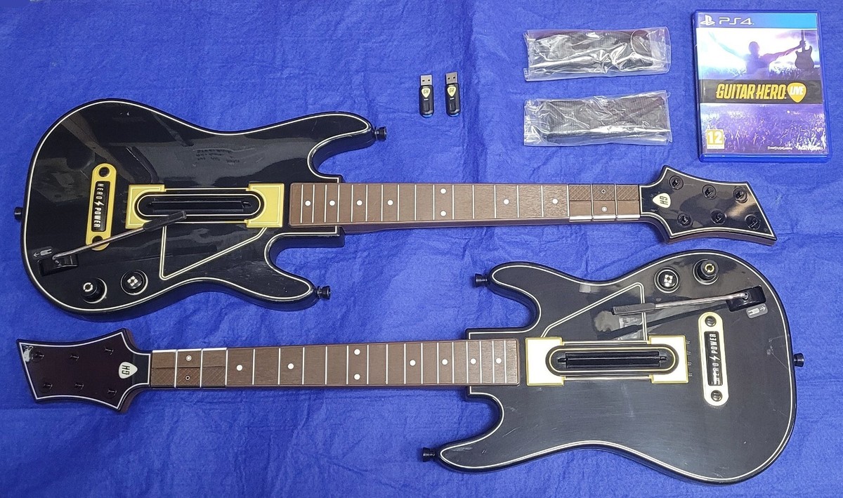ps4 GUITAR HERO LIVE + Wireless Controller + USB Dongle +