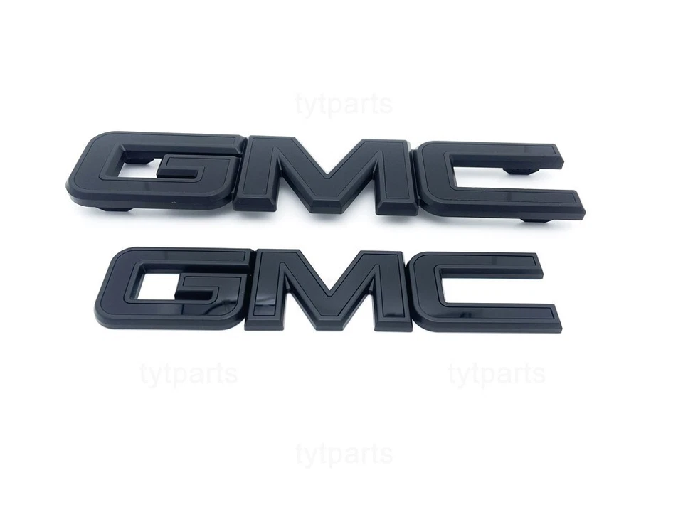 NUEVO emblema de puerta trasera de rejilla negra para GMC Sierra 1500 2500HD 3500HD GMC 2015-19 Foto 3 de 4