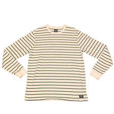 Vans Off The Wall Mens Sweatshirt size M White Striped Long Sleeve Pullover
