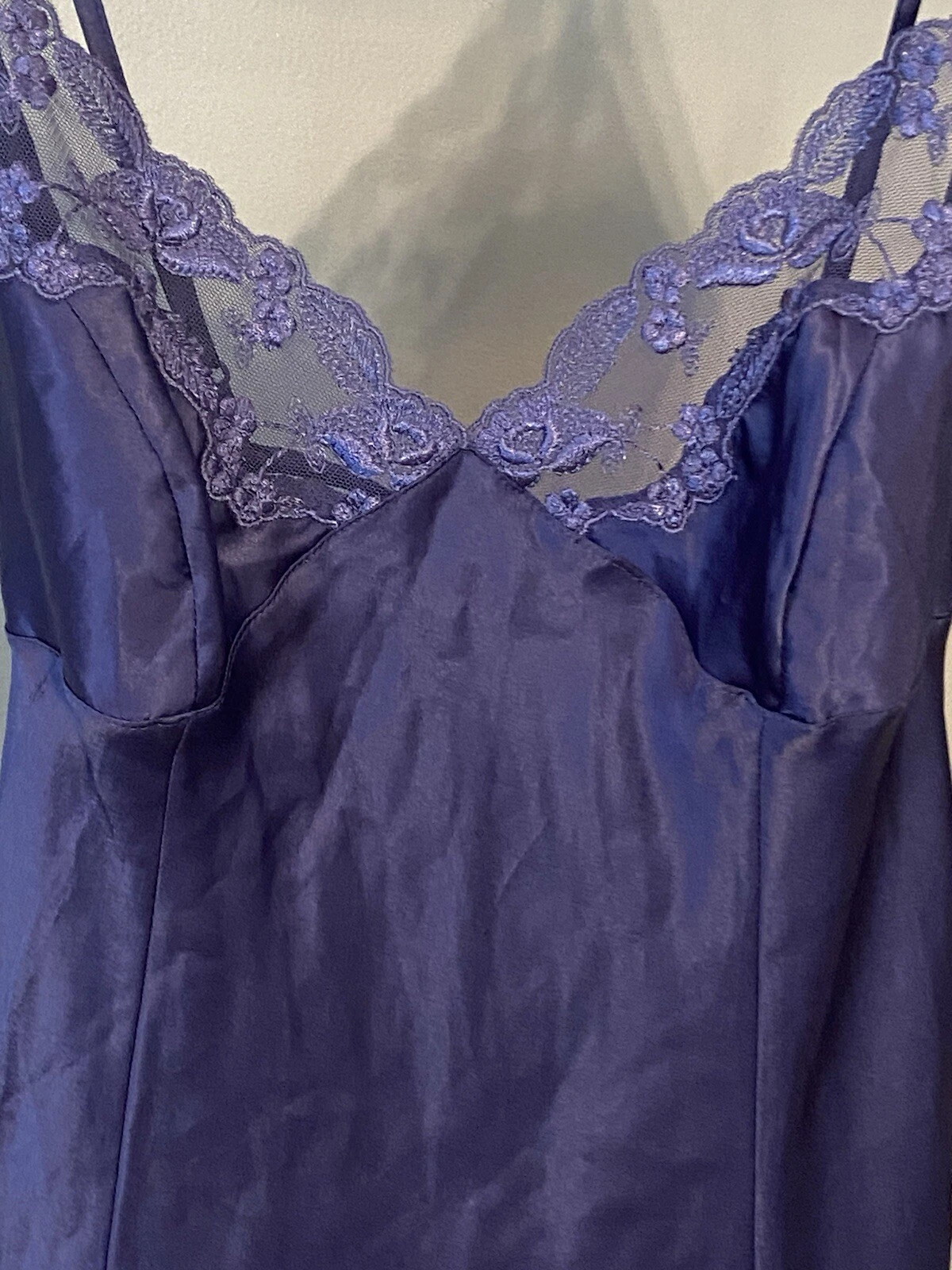 UNDERCOVER Vestito donna vintage anni 90 Y2K Fairy Victoria's Secret babydoll blu navy slip taglia M