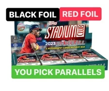 2023 Topps MLB Stadium Club BLACK & RED FOIL PARALLEL 20% OFF 4+ Rookie RC Vets