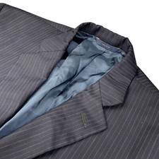 Brooks Brothers Men's Madison Saxxon Wool Blazer Navy Blue Stripe   USA   43R