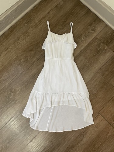 D’signed by Disney Kids White Sleeveless Midi Dress ~ High Low Hem ~ Girls Sz M - Picture 3 of 14