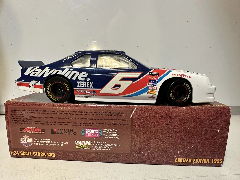 МАРК МАРТИН 1995 ACTION #6 VALVOLINE BRICKYARD 400 FORD THUNDERBIRD ROUSH - Изображение 2 из 4