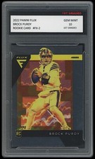 Brock Purdy 2022 Panini Chronicles Flux 1st Graded 10 Rookie Card RC 49ers #FX-2
