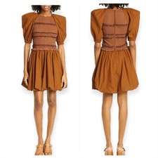 Ulla Johnson Kali Smock Bodice Cotton Bubble Dress,  Size 4,  New with tag