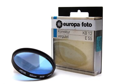 55mm Hoya Blau Filter KB12 80B für Objektive mit 55mm Filterdurchmesser