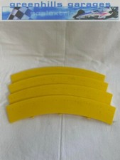 Greenhills Scalextric Yellow Standard Curve Outer Borders x 4 T41 - Used - MACC7