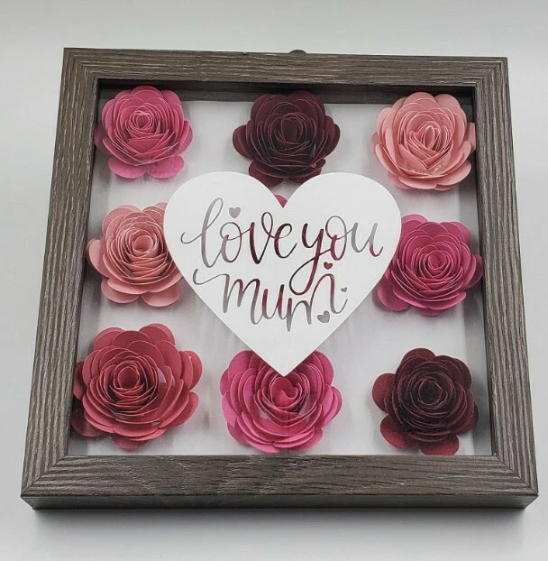 Shadow Box Paper Flower Gift for Mom - Image 2 of 4