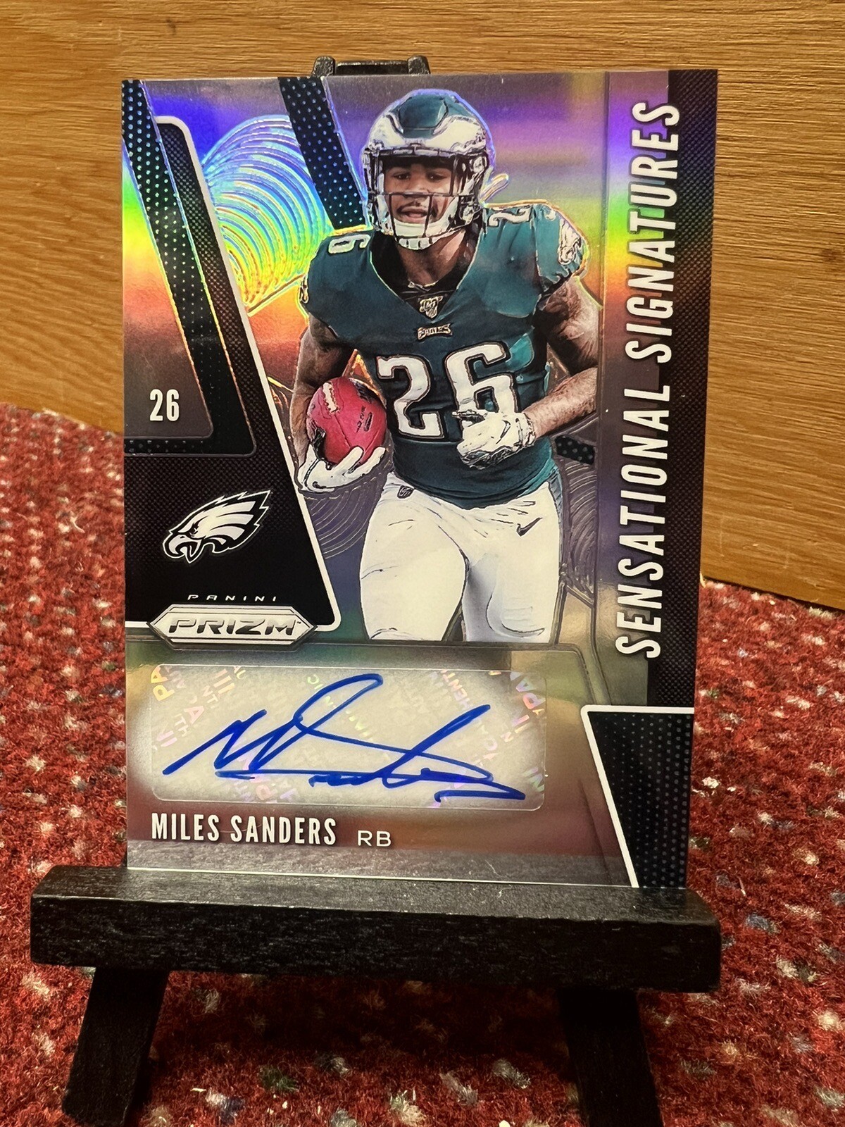 2019 Panini Prizm Sensational Signatures Miles Sanders #SE-MIS Rookie Auto RC