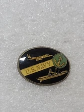 USN NAVY ENAMEL LAPEL PIN ANCHOR CRUISER PLANE BATTLE MILITARY COLORFUL
