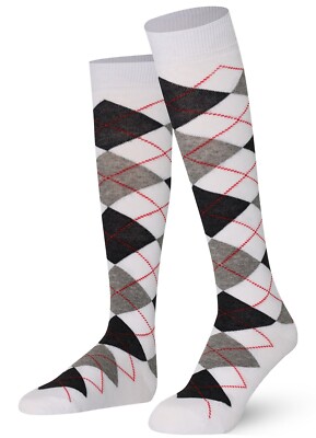 Mysocks Unisex Kniestrümpfe lange Argyle feinste gekämmte Baumwolle