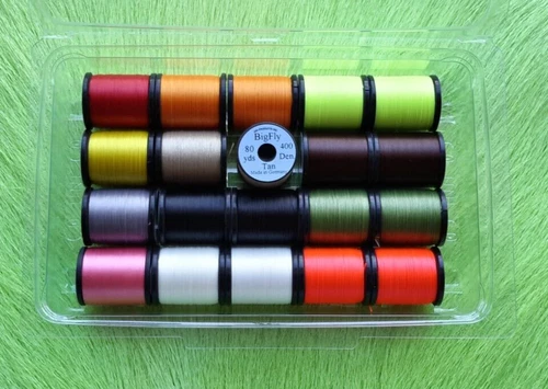 Fly Tying Thread   (20 Spool Combo) Big Fly Thread, wax ,,80 yard  Fly Tying Jig