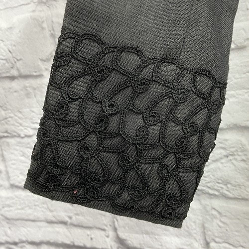 VTG Forwear New York Blazer Size 6 Shoulder Pad Embroidered 100% Linen Black NWT - Bild 5 von 8