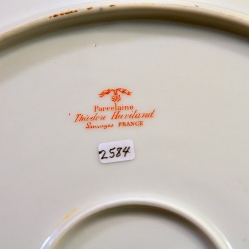 Limoges Theodore Haviland Platter Round 13" Pink Floral w/Gold White 1895-1903 - Picture 12 of 12