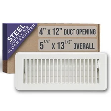 Handua 4x12 12x4 Floor Register Louvered Vent Heavy Duty Damper Air Duct Opening