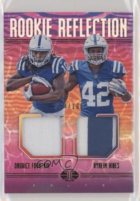 2018 Panini Illusions 4/100 Daurice Fountain Nyheim Hines Dual Patch RC 03xg