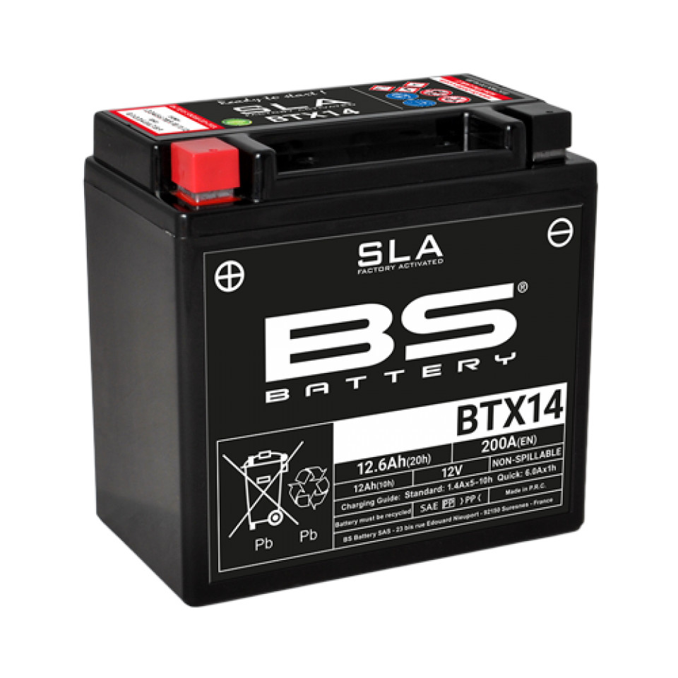 Batterie SLA BS Battery YTX14 pour Moto BMW R 1250 R 2019-2022 - 4