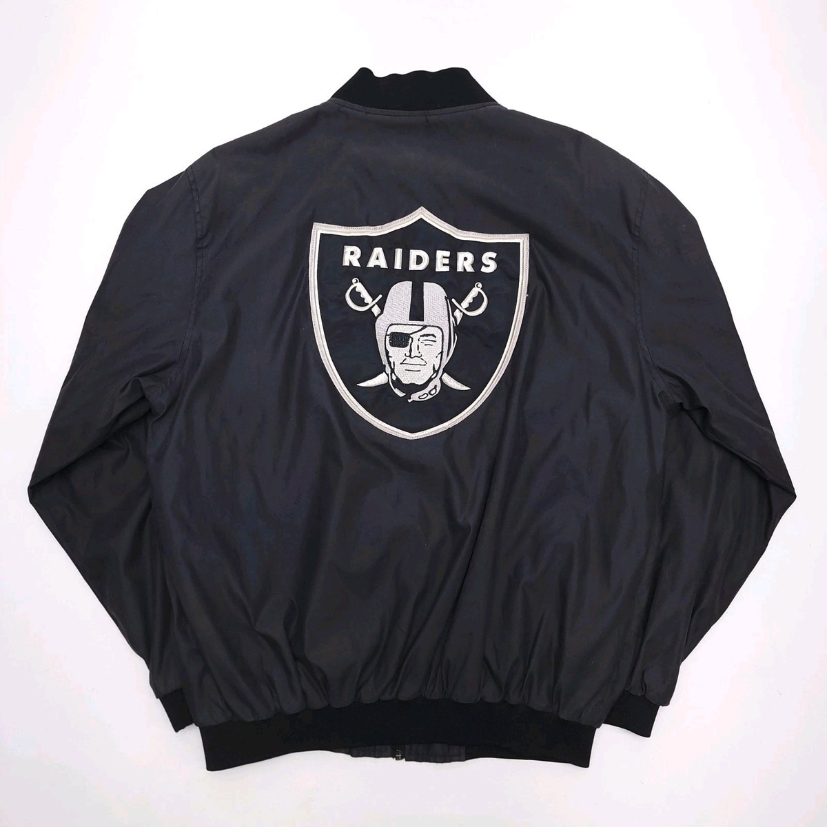 Vintage Oakland Raiders Windbreaker Jacket Mens M NFL Football Las