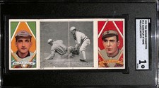 1912 T202 #1 Bobby Wallace/Frank LaPorte A Close Play at Home SGC 1 POOR C102505