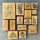 LOT OF 16 Vintag 1988 PSX Petaluma Woodblock NEW Rubber Stamps Southwest Peacock