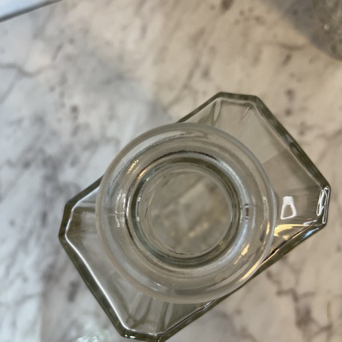 Klar Diamantschliff Karaffe Korken Stopfen Vintage Glasflasche - Bild 12 von 16