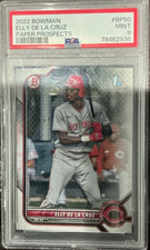 2022 bowman elly de la cruz paper prospects #bp50 psa 9 mint
