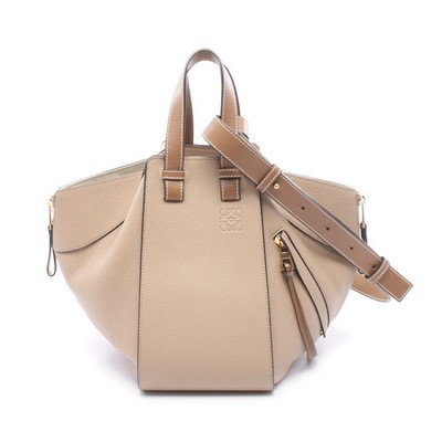 Loewe HAMMOCK SMALL 2WAY Handbag Beige Leather #RCB11041