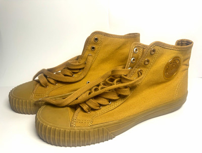 PF Flyers Center Hi Monochrome Brown Tan Canvas Sneakers Mens 9.5 Womens 11