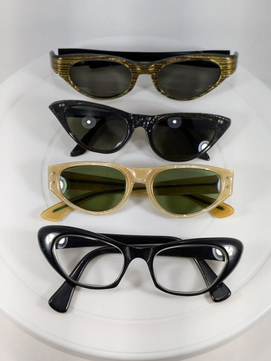 Vintage ITALIAN LUTCITE SUNGLASSES 1950s 60s MCM Marked \