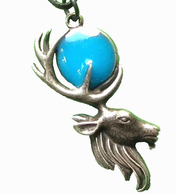 Mond Hirsch Amulett Halskette Greenwood Mystische Kraft Anhänger
