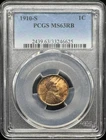 1910 S Lincoln Wheat Cent PCGS MS-63 RB