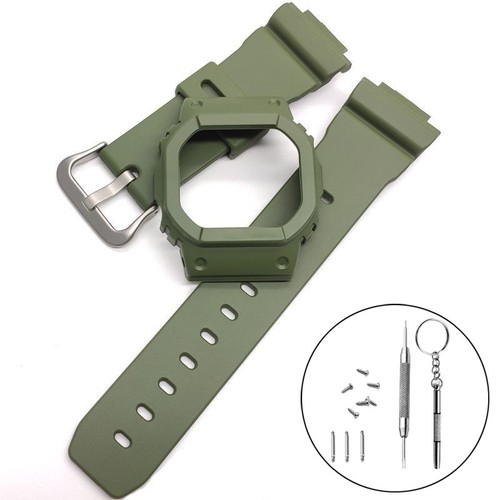 Cinturino silicone 16 mm + custodia protettiva per cinturino orologio sportivo Casio DW-5600 - Foto 16 di 17