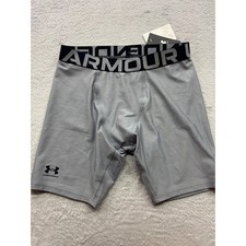 Under Armour Boys Heatgear Compression Shorts Gray YXL Fitted Athletic Baselayer