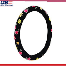 Cute Women Embroidery Car Steering Wheel Cover Beatles