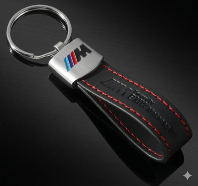 BMW M Power Paket Schlüsselanhänger Keychain Leder Anhänger Schwarz / Neu
