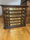 antique CLARK'S SPOOL CABINET 6 drawer store display LOCAL PICK UP NYC — photo 6