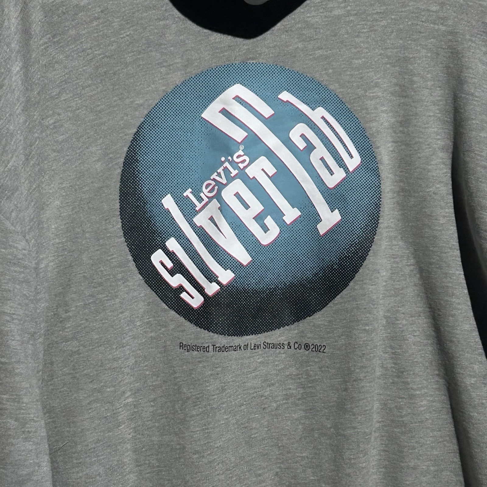 Levi’s SilverTab Oversized Hoodie Gray Big Logo Back Graphic L 90s Y2K Style image 8