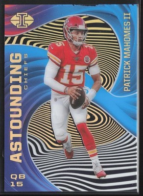2020 Panini Illusions #A11 Patrick Mahomes II Astounding Light Blue #/299