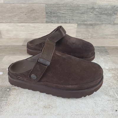Ugg Goldenstar Womens Clog Sz 8.5 Dusted Cocoa Suede Comfort Slingback Round Toe