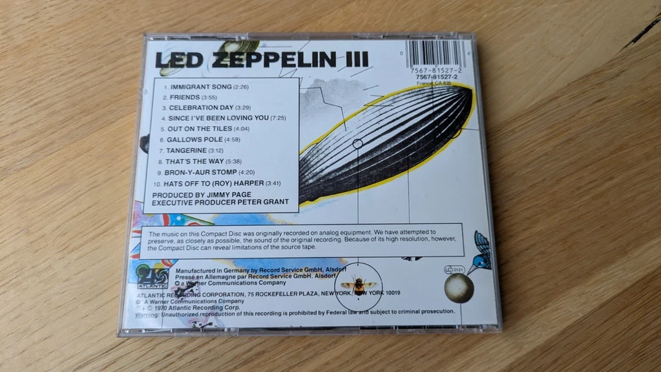 CD / Led Zeppelin - Led Zeppelin III/3, Atlantic Records - Bild 2 von 3